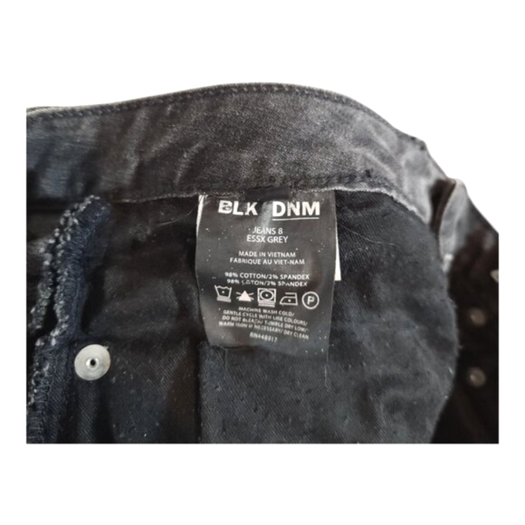 BLK DNM Jeans 8 Essex Grey High Rise Ankle Zip Skinny Jeans Women's 28 Long - Picture 6 of 6